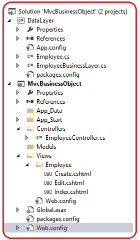 application folder structure